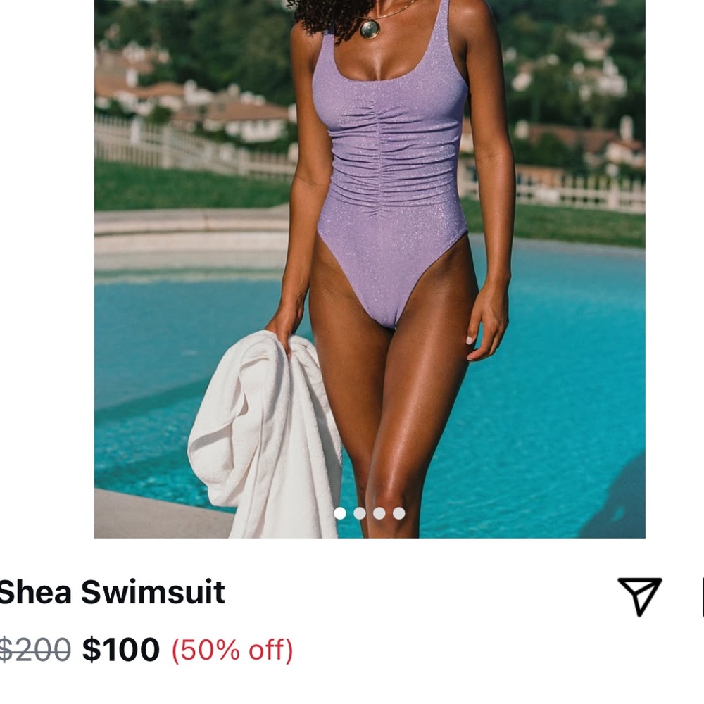 Women's Purple glitter Swimsuit